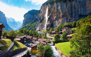 AdobeStock, switzerland, swiss villages, lauterbrunnen, popular swiss villages, staubbach falls