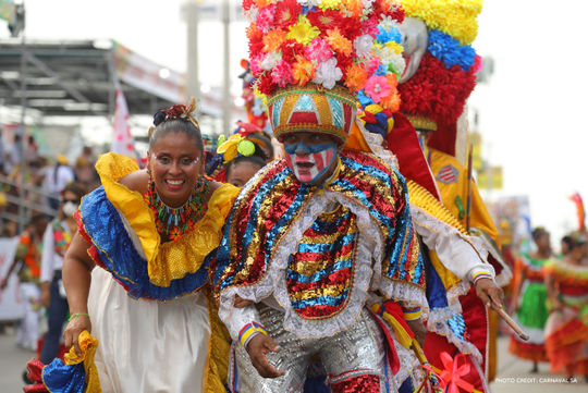 AmaWaterways carnival in Colombia.