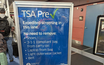 TSA Precheck sign