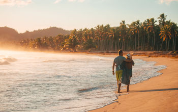 Couple on the beach in Samana