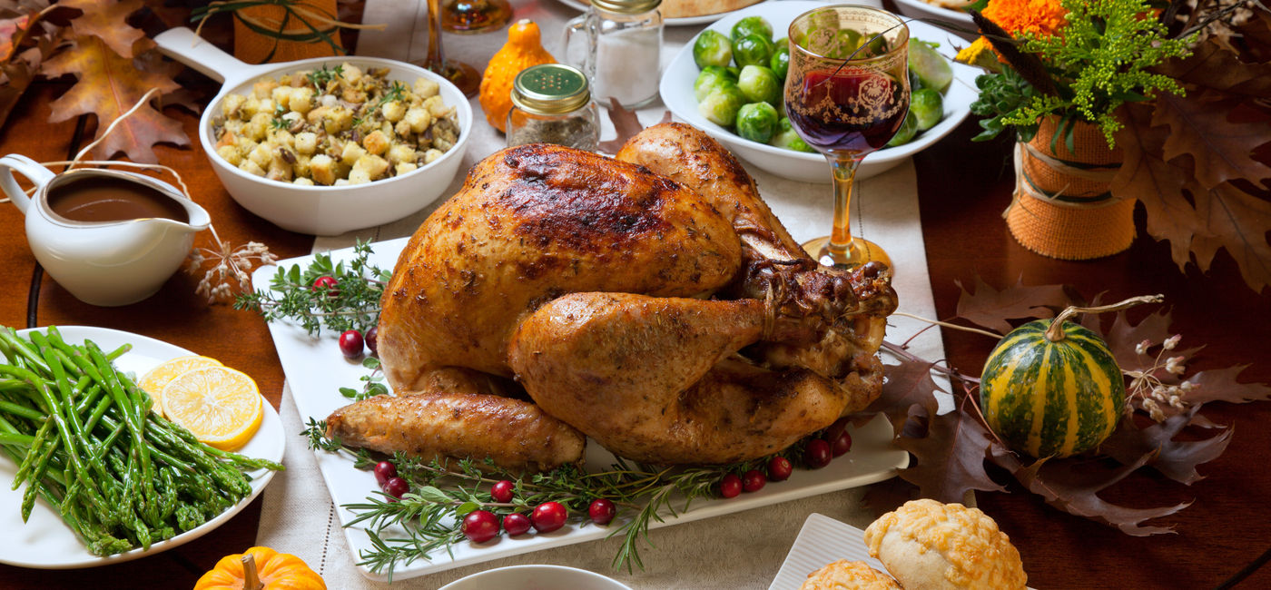 Image: A traditional Thanksgiving Day dinner. (Photo Credit: Adobe Stock/evgenyb)