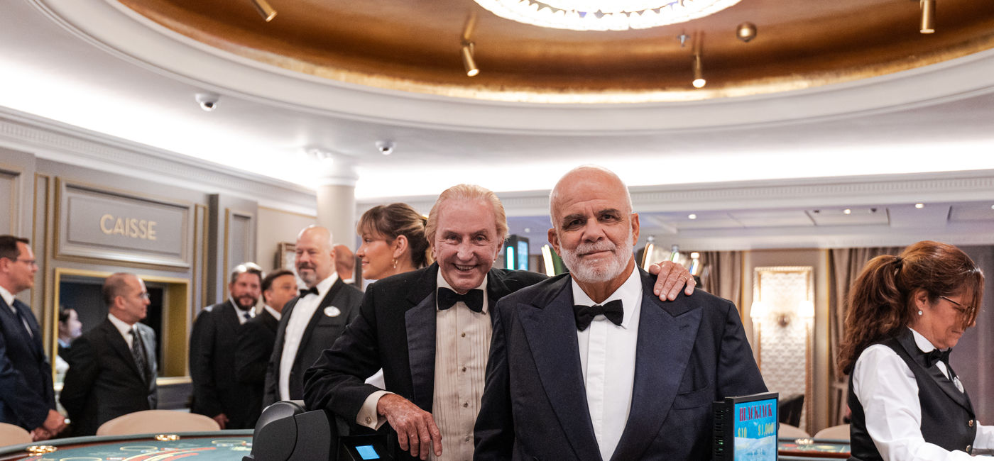 Image: Executive Chairman of A&K Travel Group Manfredi Lefebvre poses inside Crystal's new Casino de Monte-Carlo onboard the Crystal Symphony. (Photo Credit: Andrea Calvano)