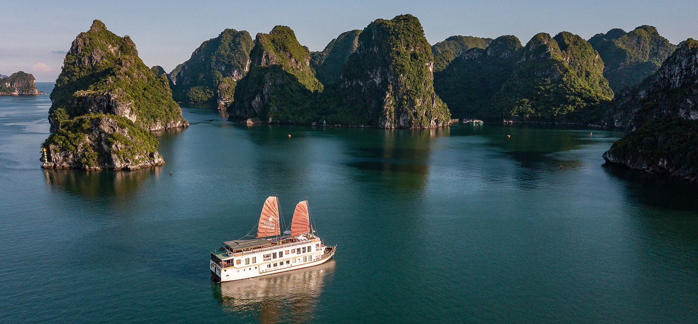 Image: Heritage Line's Violet on Halong Bay in Vietnam (Photo Credit: Heritage Line)