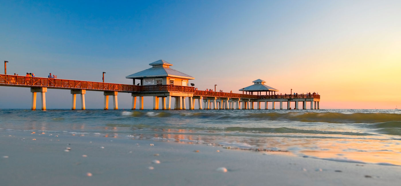 Image: Low camera angle, late afternoon, Fort Myers Beach, Florida. (photo via fotoguy22 / iStock / Getty Images Plus)