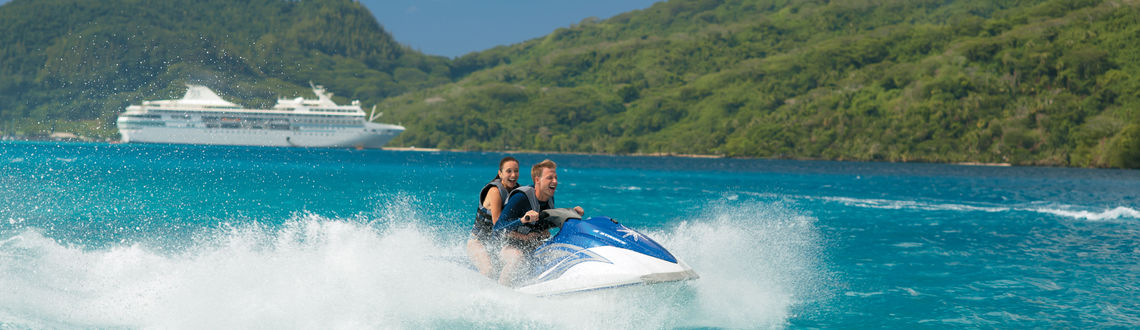 Paul Gauguin Cruises, jet ski, shore excursion, South Pacific