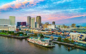 Aerial view of Downtown New Orleans, Louisiana