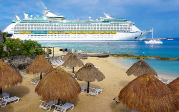 Cruise ship docked in Puerta Maya, Cozumel, Mexico.