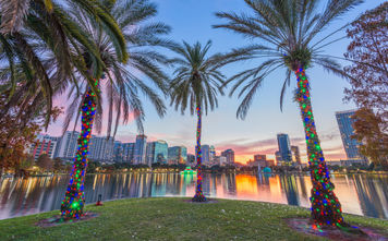 Orlando, Florida, USA downtown skyline at Eola Lake. (Sean Pavone / iStock / Getty Images Plus)