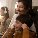 Air Canada, summer travel, family on airplane