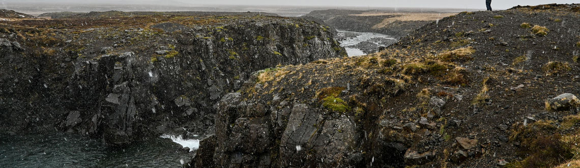 Iceland, Snaefellsnes Peninsula, Waterfall