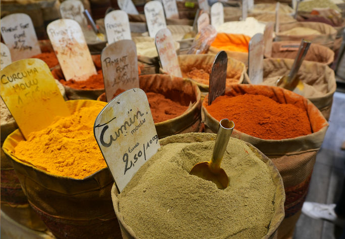 Spices for sale in Marseille, France