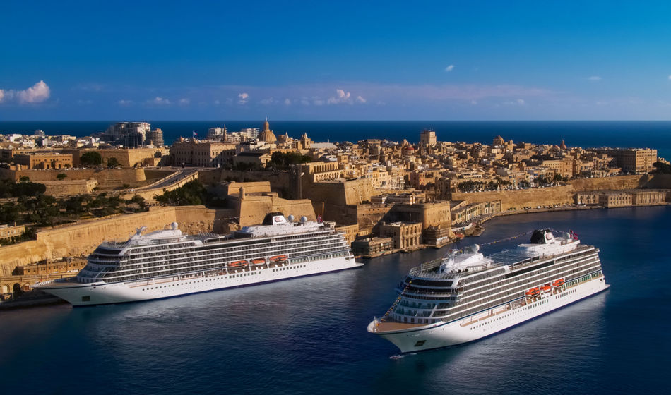 The Viking Venus and Viking Sea in Malta.