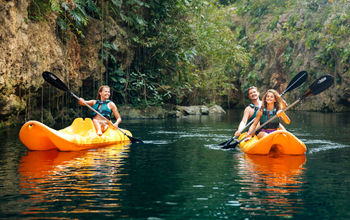 Riviera Mayan, Cancun, tours, cenotes, sinkholes, jungle, Mexican Caribbean, Quintana Roo, Yucatan, tourists, kayaking